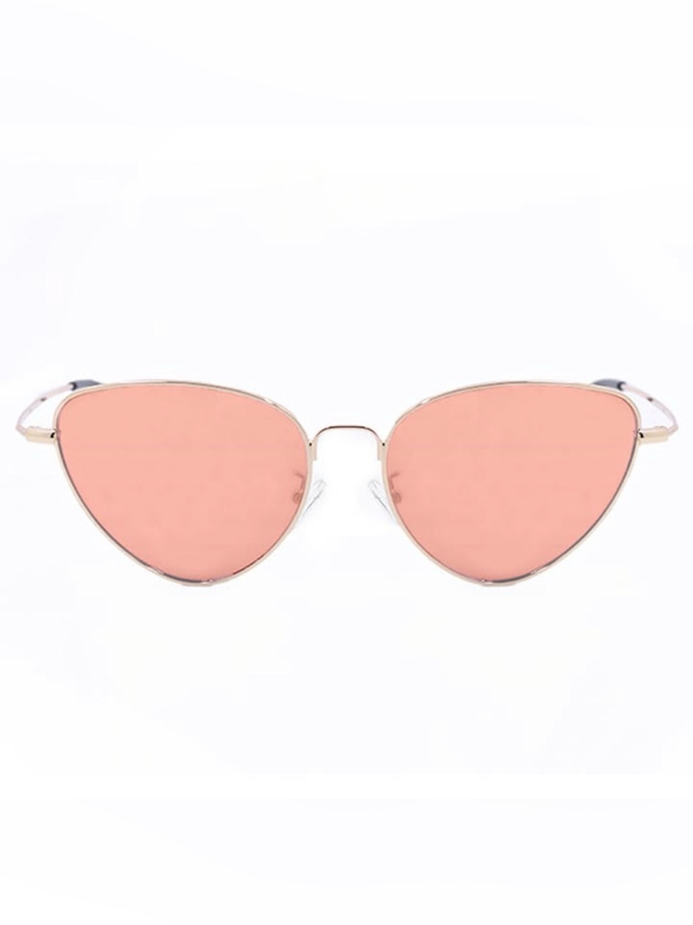 TOPFOXX FELINA ROSE GOLD FRAME MIRROR LENS CATEYE WOMENS SUNGLASSES NEW!